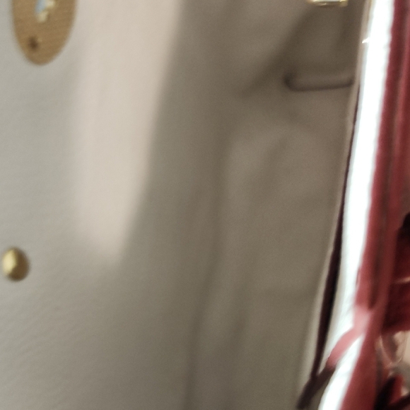 BCBG Dk Red NWOT Leather Tote with Gold Accents - Picture 9 of 11